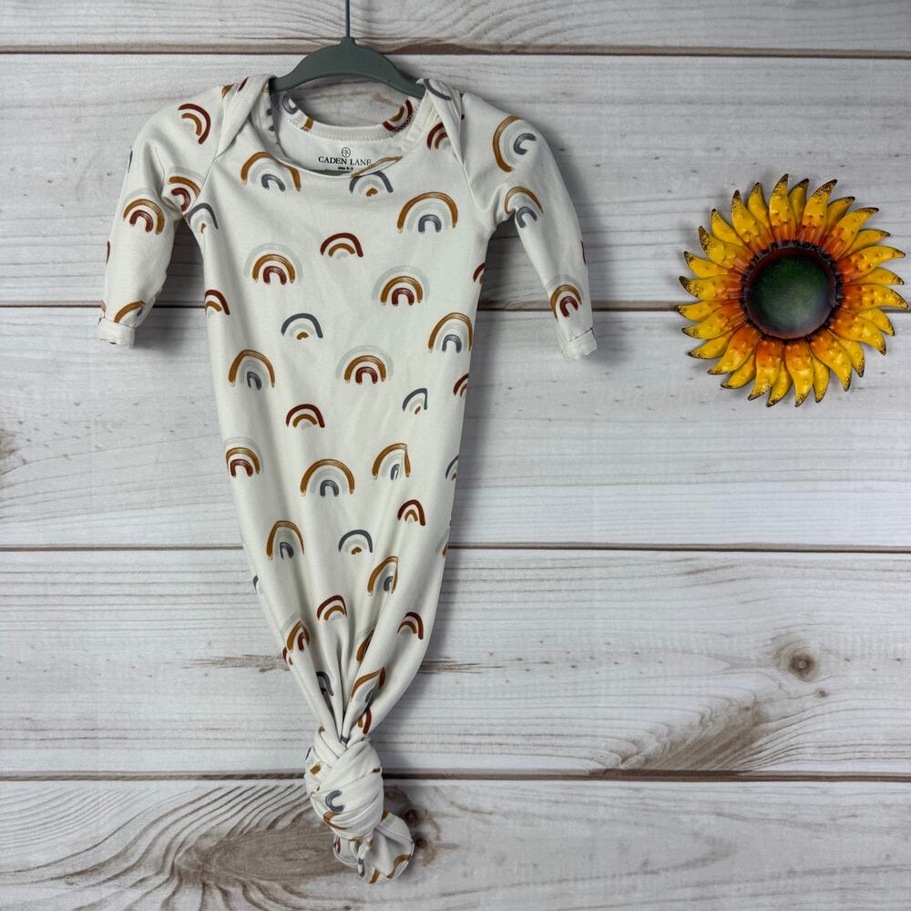 caden lane infant knotted gown‎ 0-3M
